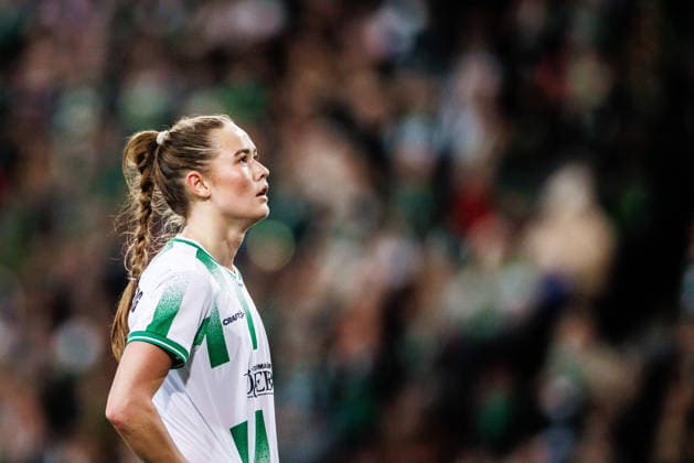 260402 Svea Rehnberg of Hammarby during the UEFA Women s Europa Cup semifinal between Hammarby and Sparta Prague on April 2, 2026 in Stockholm. Photo: Kenta Jönsson BILDBYRAN COP 210 KJ0331 fotboll football soccer fotball europa cup hammarby sparta prague uefa womens europa cup semifinal dam bbeng Copyright: KENTAxJÖNSSON BB260402KJ072