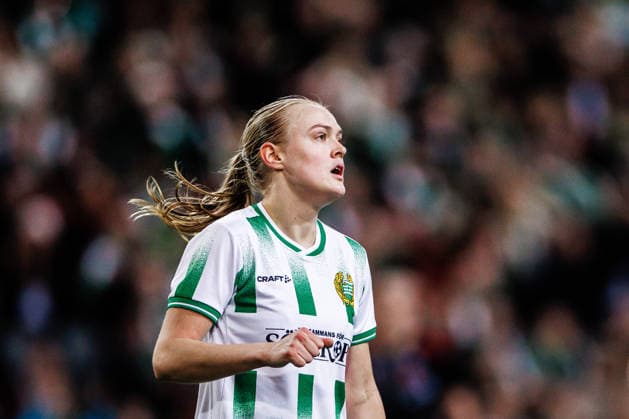 260402 Elin Sorum of Hammarby during the UEFA Women s Europa Cup semifinal between Hammarby and Sparta Prague on April 2, 2026 in Stockholm. Photo: Kenta Jönsson BILDBYRAN COP 210 KJ0331 fotboll football soccer fotball europa cup hammarby sparta prague uefa womens europa cup semifinal dam bbeng Copyright: KENTAxJÖNSSON BB260402KJ074