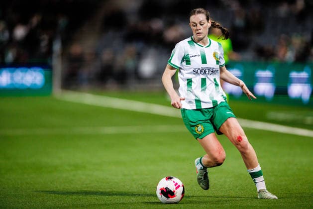 260402 Sofia Reidy of Hammarby during the UEFA Women s Europa Cup semifinal between Hammarby and Sparta Prague on April 2, 2026 in Stockholm. Photo: Kenta Jönsson BILDBYRAN COP 210 KJ0331 fotboll football soccer fotball europa cup hammarby sparta prague uefa womens europa cup semifinal dam bbeng Copyright: KENTAxJÖNSSON BB260402KJ076