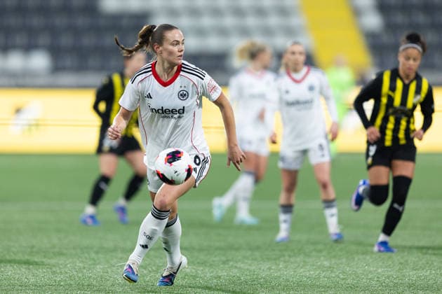 260402 Marthine ostenstad of Eintracht Frankfurt during the UEFA Women s Europa Cup semifinal between Häcken and Eintracht Frankfurt on April 2, 2026 in Gothenburg. Photo: Michael Erichsen BILDBYRAN COP 89 MI0962 bbeng dam eintracht frankfurt europa cup football fotball fotboll häcken semifinal soccer uefa womens europa cup Copyright: MICHAELxERICHSEN BB260402MI087