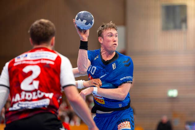 Ole Hagedorn (Nr. 10, VfL Luebeck-Schwartau). VfL Luebeck-Schwartau vs. HSG Nordhorn-Lingen, Handball, 2. Bundesliga, 02.04.26 Luebeck Schleswig-Holstein Germany Copyright: xAgentur54GradÂ°x xFelixxKoenigx