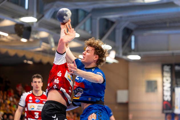 Magnus Holpert (Nr. 22, VfL Luebeck-Schwartau). VfL Luebeck-Schwartau vs. HSG Nordhorn-Lingen, Handball, 2. Bundesliga, 02.04.26 Luebeck Schleswig-Holstein Germany Copyright: xAgentur54GradÂ°x xFelixxKoenigx