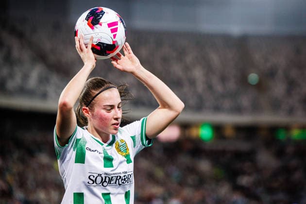 260402 Vilma Emilia Koivisto of Hammarby during the UEFA Women s Europa Cup semifinal between Hammarby and Sparta Prague on April 2, 2026 in Stockholm. Photo: Kenta Jönsson BILDBYRAN COP 210 KJ0331 fotboll football soccer fotball europa cup hammarby sparta prague uefa womens europa cup semifinal dam bbeng Copyright: KENTAxJÖNSSON BB260402KJ088