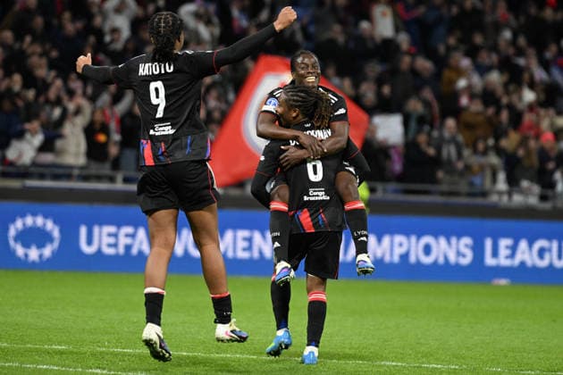 Football : OL Lyonnes vs Wolfsburg- UEFA Women s Champions League - 02 04 2026 Tabitha CHAWINGA of OL Lyonnes during the second leg of the UEFA Women s Champions League 2025 26 quarter-final between VfL Wolfsburg and OL Lyonnes at Groupama Stadium Decines Charpieu Lyon on April 02 2026 , France LYONFrance  Copyright: xMouradxAllilix