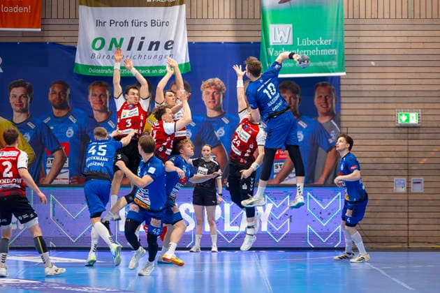 Ole Hagedorn (Nr. 10, VfL Luebeck-Schwartau). VfL Luebeck-Schwartau vs. HSG Nordhorn-Lingen, Handball, 2. Bundesliga, 02.04.26 Luebeck Schleswig-Holstein Germany Copyright: xAgentur54GradÂ°x xFelixxKoenigx