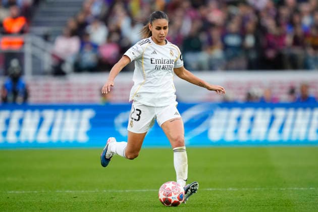Barcelona FC v Real Madrid CF - UEFA Women s Champions League 2025 26 Quarter-finals Second Leg Maelle Lakrar defender of Real Madrid and France during the UEFA Women s Champions League 2025 26 Quarter-finals Second Leg match between FC Barcelona, Barca and Real Madrid CF at Spotify Camp Nou on April 2, 2026 in Barcelona, Spain. Barcelona Spain  Copyright: xJosexBretonx originalFilename:bretonhernandez-barcelon260402_npNDA.jpg