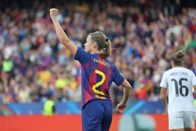 Barcelona FC v Real Madrid CF - UEFA Women s Champions League 2025 26 Quarter-finals Second Leg Irene Paredes celebrates during the match between FC Barcelona, Barca Femeni and Real Madrid Femenino, corresponding to the second leg of the Quarter-finals of the UEFA Women s Champions League, at the Spotify Camp Nou in Barcelona, Spain, on April 2, 2026. Barcelona Barcelona Spain  Copyright: xUrbanandsportx originalFilename:urbanandsport-fcbarcel260402_npMDw.jpg