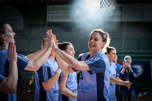 Basketball Berlin 02.04.2026 Saison 2024 2025 Toyota DBBL 1. Bundesliga Playoffs Viertelfinale Spiel1 Frauen, Damen Alba Berlin - GiroLive Panthers Osnabrück Teamvorstellung Emily Kiser (Alba, No.33)