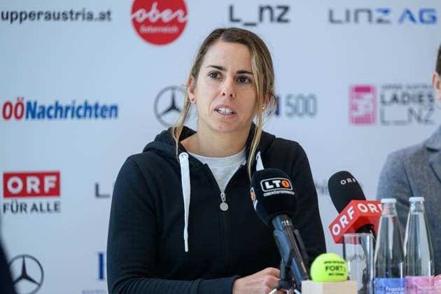 TENNIS - WTA, Tennis Damen Upper Austria Ladies Linz, PK LINZ,AUSTRIA,03.APR.26 - TENNIS - WTA Tour, Upper Austria Ladies Linz, preview, press conference, PK, Pressekonferenz Image shows Julia Grabher.  GEPAxpictures xChristianxMoser