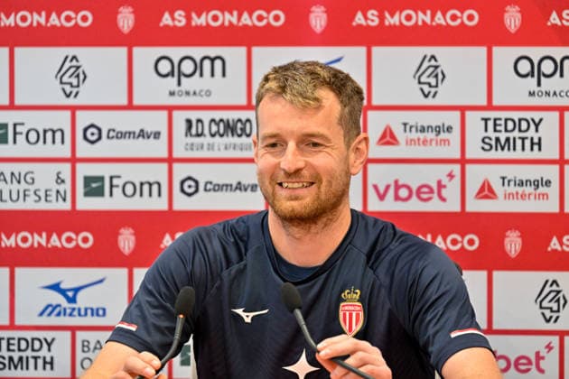 AS Monaco press conference, PK, Pressekonferenz in La Turbie - 03 Apr 2026 AS Monaco goalkeeper Lukas Hradecky attends a press conference ahead of the match against Olympique de Marseille, which will take place on Sunday, April 5, at the Stade Louis II, at the AS Monaco training center. La Turbie France Copyright: xLaurentxCoustx xSOPAxImagesx lco-asm-conf-03_04-11