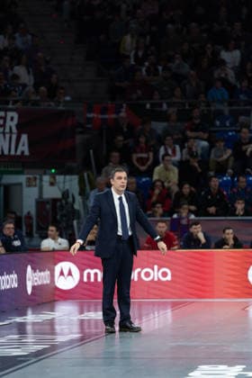 ESP: Kosner Baskonia v Real Madrid Euroleague Pablo Galbiati coach of Baskonia during the Euroleague match, between Kosner Baskonia and Real Madrid played at Buesa Arena Stadium on April 3, 2026 in Vitoria Spain Vitoria Pais Vasco Spain Basketball Copyright: xMiguelxGarciax xAgenciaxLOFx