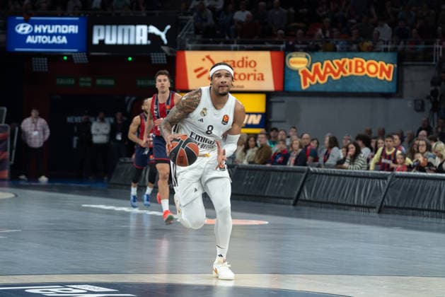ESP: Kosner Baskonia v Real Madrid Euroleague Chuma Okeke of Real Madrid during the Euroleague match, between Kosner Baskonia and Real Madrid played at Buesa Arena Stadium on April 3, 2026 in Vitoria Spain Vitoria Pais Vasco Spain Basketball Copyright: xMiguelxGarciax xAgenciaxLOFx
