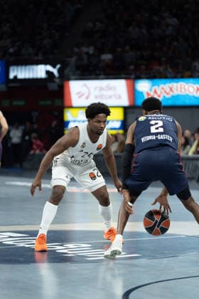 ESP: Kosner Baskonia v Real Madrid Euroleague Andres Feliz of Real Madrid during the Euroleague match, between Kosner Baskonia and Real Madrid played at Buesa Arena Stadium on April 3, 2026 in Vitoria Spain Vitoria Pais Vasco Spain Basketball Copyright: xMiguelxGarciax xAgenciaxLOFx