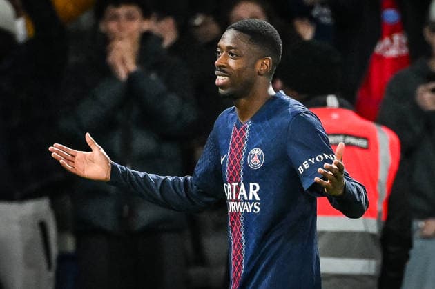 April 3, 2026, Paris, France, France: Ousmane DEMBELE of PSG celebrates his goal during the Ligue 1 match between Paris Saint-Germain (PSG) and Toulouse FC at Parc des Princes Stadium on April 03, 2026 in Paris, France. Paris France - ZUMAm308 20260403_zsp_m308_004 Copyright: xMatthieuxMirvillex