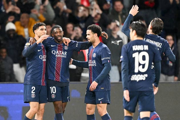 Paris Saint-Germain v Toulouse FC - Ligue 1 McDonald s 2025 2026 33 Warren ZAIRE EMERY (psg) - 02 Achraf HAKIMI (psg) - 10 Ousmane DEMBELE (psg) during the Ligue 1 McDonald s match between Paris and Toulouse at Parc des Princes on April 3, 2026 in Paris, France. Paris France  Copyright: xFEPx 776348342