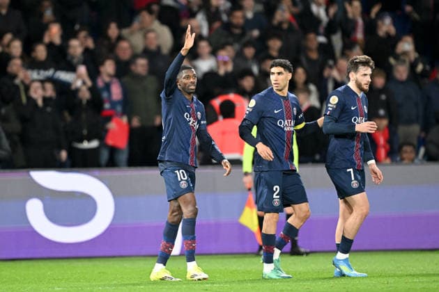 Paris Saint-Germain v Toulouse FC - Ligue 1 McDonald s 2025 2026 07 Khvicha KVARATSKHELIA (psg) - 02 Achraf HAKIMI (psg) - 10 Ousmane DEMBELE (psg) during the Ligue 1 McDonald s match between Paris and Toulouse at Parc des Princes on April 3, 2026 in Paris, France. Paris France  Copyright: xFEPx 776348342