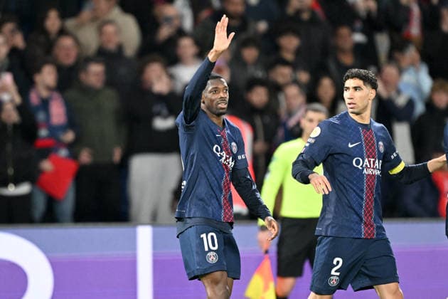Paris Saint-Germain v Toulouse FC - Ligue 1 McDonald s 2025 2026 02 Achraf HAKIMI (psg) - 10 Ousmane DEMBELE (psg) during the Ligue 1 McDonald s match between Paris and Toulouse at Parc des Princes on April 3, 2026 in Paris, France. Paris France  Copyright: xFEPx 776348342