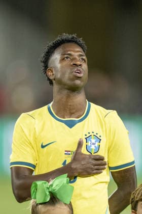 ORLANDO, FLORIDA - MARCH 31: Vinicius Junior of Brazil during the International Friendly, Länderspiel, Nationalmannschaft match between Brazil and Croatia at Camping World Stadium on March 31, 2026 in Orlando, Florida. (Photo by Richard Callis Sports Press Photo)  Copyright: xRichardxCallis SportsxPressxPhotox Sportspressphoto_SPR124186