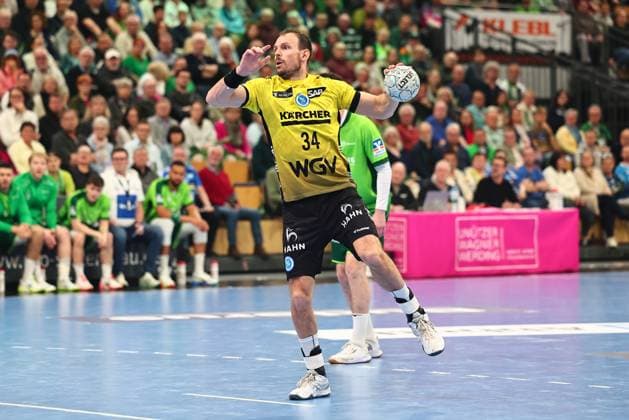 Kai Haefner (TVB Stuttgart, 34) beim Siebenmeter GER, HSG Wetzlar vs TVB Stuttgart, Handball, 1. Bundesliga, 27. Spieltag, Spielzeit 2025 2026, 02.04.2026 GER, HSG Wetzlar vs TVB Stuttgart, Handball, 1. Bundesliga, 27. Spieltag, Spielzeit 2025 2026, 02.04.2026 Wetzlar Copyright: xEibner-Pressefoto RenexWeissx EP_RWS