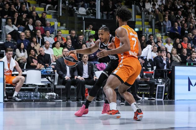 34 Jallow Karim Virtus Bologna Match BASKETBALL - EUROLEAGUE Virtus Bologna vs Valencia Basket 03-04-2026 07v Braxton Key Valencia Basket Match BASKETBALL - EUROLEAGUE Virtus Bologna vs Valencia Basket 03-04-2026 during Virtus Bologna vs Valencia BC, Basketball Euroleague match in Bologna, Italy, April 03 2026  Copyright: xValentinoxOrsini IPAxSportx xipa-agency.netx xx IPA_73742201 IPA_Agency_IPA73742201