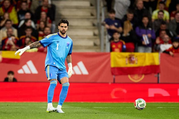 March 31, 2026, Barcelona, Barcelona, Spain: David Raya of Spain in action during an International Friendly, Länderspiel, Nationalmannschaft match between Spain and Egypt at RCDE Stadium on March 31, 2026 in Barcelona, Spain. Barcelona Spain - ZUMAr232 20260331_zsp_r232_072 Copyright: xDavidxRamirezx
