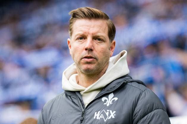 04.04.2026 - Fußball, 2025 2026, 2. Bundesliga, 28. Spieltag, DSC Arminia Bielefeld - SV Darmstadt 98: Florian Kohfeldt (Trainer - Darmstadt) DFL REGULATIONS PROHIBIT ANY USE OF PHOTOGRAPHS AS IMAGE SEQUENCES AND OR QUASI-VIDEO.