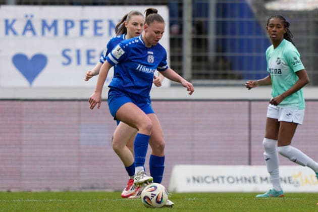 04.04.2026, Hänsch-Arena, Meppen, GER, 2. Bundesliga, Frauen: SV Meppen vs SC Sand, Lana Hubbeling (SV Meppen 18) DFL REGULATIONS PROHIBIT ANY USE OF PHOTOGRAPHS AS IMAGE SEQUENCES AND OR QUASI-VIDEO. Meppen Niedersachsen Deutschland Hänsch-Arena