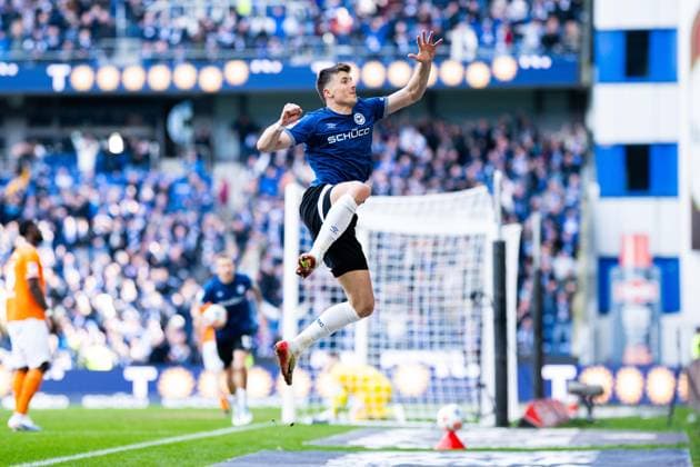 04.04.2026 - Fußball, 2025 2026, 2. Bundesliga, 28. Spieltag, DSC Arminia Bielefeld - SV Darmstadt 98: Semir Telalovic (Bielefeld) jubelt nach seinem Tor zum 1:1 DFL REGULATIONS PROHIBIT ANY USE OF PHOTOGRAPHS AS IMAGE SEQUENCES AND OR QUASI-VIDEO.