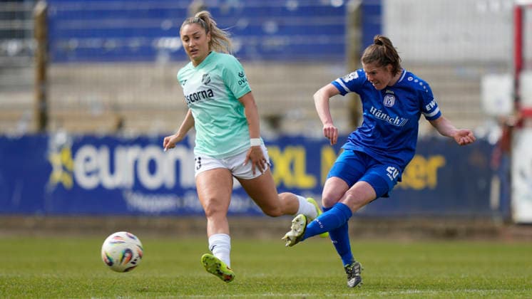 04.04.2026, Hänsch-Arena, Meppen, GER, 2. Bundesliga, Frauen: SV Meppen vs SC Sand, Chantal Schouwstra (SV Meppen 20) DFL REGULATIONS PROHIBIT ANY USE OF PHOTOGRAPHS AS IMAGE SEQUENCES AND OR QUASI-VIDEO. Meppen Niedersachsen Deutschland Hänsch-Arena