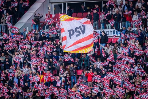 EINDHOVEN , 04-04-2025 , Philips stadium , season 2025 2026 , Dutch Eredivisie football , match between PSV and FC Utrecht , picture shows fans of PSV PSV - Utrecht  x202830699x Copyright: