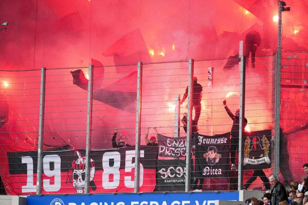 RC Strasbourg Alsace v OGC Nice - Ligue 1 McDonald s 2025 2026 Illustration during the Ligue 1 McDonald s match between Strasbourg and Nice at Stade de la Meinau on April 4, 2026 in Strasbourg, France. Strasbourg France  Copyright: xFEPx 776348343