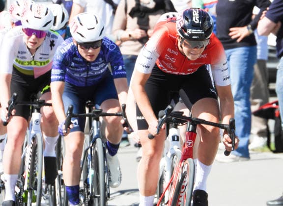 04.04..2026 Affoltern am Albis Schweiz. GP Osterhas .Internationales Radrennen Damenrennen. Bild .Alessandra Keller SUI, Team Thoemus Maxon AKTION