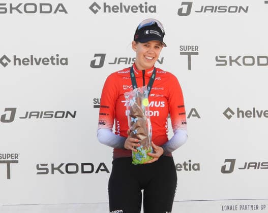 04.04..2026 Affoltern am Albis Schweiz. GP Osterhas .Internationales Radrennen Damenrennen. Bild ,Rang drei .Alessandra Keller SUI, Team Thoemus Maxon AKTION
