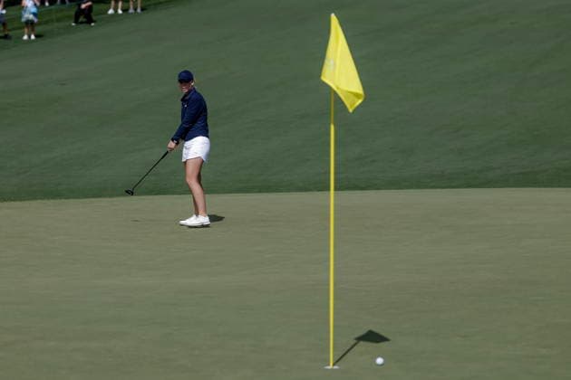 2026 Augusta National Women s Amateur golf tournament - Round 3 Meja Ortengren of Sweden putts on the second hole during the final round of the 2026 Augusta National Women s Amateur golf tournament at the Augusta National Golf Club in Augusta, Georgia, USA, 04 April 2026. AUGUSTA GEORGIA United States  Copyright: xERIKxS.xLESSERx