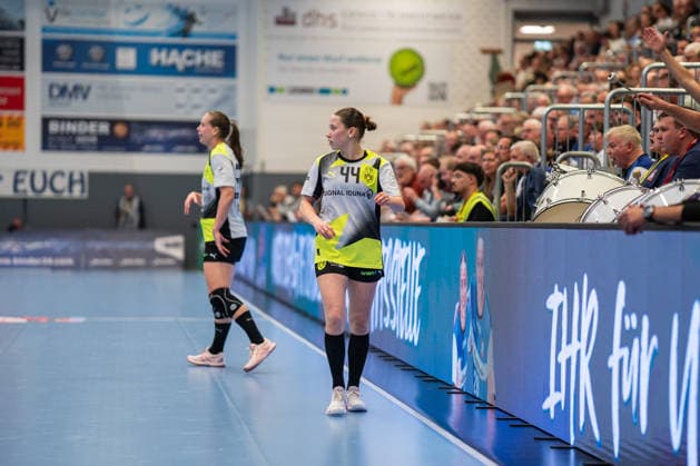 HSG Blomberg-Lippe (GER) vs. Borussia Dortmund (GER), Handball, 1. Handball Bundesliga Frauen, 22. Spieltag, 4.4.2026, Saision 2025 2026, Blomberg Lara Egeling (Borussia Dortmund, 44) Blomberg Sporthalle an der Ulmenallee Deutschland