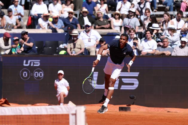 TENNIS : Bastide Medical UTS Nimes - 04 04 2026 NIMES, FRANCE : Â« The Gentle Warrior Â» Felix AUGER-ALIASSIME (1) lors de la demi-finale du Bastide Medical UTS Nimes, 1er evenement du tournoi 2026 de l™Ultimate Tennis Showdown aux Arenes de Nimes, le 4 avril 2026. NimesFrance  Copyright: xValentinaxClaretx