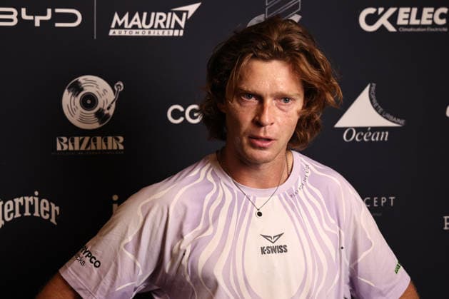 TENNIS : Bastide Medical UTS Nimes - 04 04 2026 NIMES, FRANCE : Â« Rublo Â» Andrey RUBLEV lors en confÃ rence de presse du Bastide Medical UTS Nimes, 1er evenement du tournoi 2026 de l™Ultimate Tennis Showdown aux Arenes de Nimes, le 4 avril 2026. NimesFrance  Copyright: xValentinaxClaretx