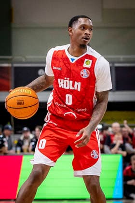 Barmer 2. Basketball Bundesliga ProA: Bayer Giants Leverkusen vs. RheinStars Koeln, 04.04.26 Leverkusen, 04.04.26 - Cedric Cezell Russell Jr. (RheinStars Köln, 0) während des Spiels der Barmer 2. Basketball Bundesliga ProA: Bayer Giants Leverkusen vs. RheinStars Koeln in der Ostermann Arena in Leverkusen. Copyright: xBEAUTIFULxSPORTS LeahxKohringx