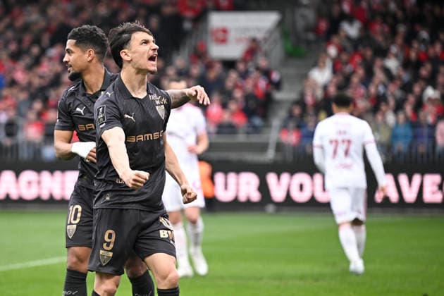 Stade Brestois 29 v Stade Rennais FC - Ligue 1 McDonald s 2025 2026 10 Ludovic BLAS (srfc) - 09 Esteban LEPAUL (srfc) during the Ligue 1 McDonald s match between Brest and Rennes at Stade Francis Le Ble on April 4, 2026 in Brest, France. Brest France  Copyright: xFEPx 776348345