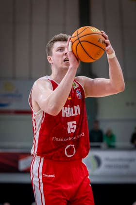 Barmer 2. Basketball Bundesliga ProA: Bayer Giants Leverkusen vs. RheinStars Koeln, 04.04.26 Leverkusen, 04.04.26 - Björn Rohwer (RheinStars Köln, 15) während des Spiels der Barmer 2. Basketball Bundesliga ProA: Bayer Giants Leverkusen vs. RheinStars Koeln in der Ostermann Arena in Leverkusen. Copyright: xBEAUTIFULxSPORTS LeahxKohringx