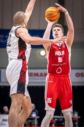 Barmer 2. Basketball Bundesliga ProA: Bayer Giants Leverkusen vs. RheinStars Koeln, 04.04.26 Leverkusen, 04.04.26 -Björn Rohwer (RheinStars Köln, 15) während des Spiels der Barmer 2. Basketball Bundesliga ProA: Bayer Giants Leverkusen vs. RheinStars Koeln in der Ostermann Arena in Leverkusen. Copyright: xBEAUTIFULxSPORTS LeahxKohringx