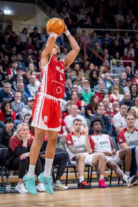 Barmer 2. Basketball Bundesliga ProA: Bayer Giants Leverkusen vs. RheinStars Koeln, 04.04.26 Leverkusen, 04.04.26 - Maximilian Begue (RheinStars Köln, 9) während des Spiels der Barmer 2. Basketball Bundesliga ProA: Bayer Giants Leverkusen vs. RheinStars Koeln in der Ostermann Arena in Leverkusen. Copyright: xBEAUTIFULxSPORTS LeahxKohringx