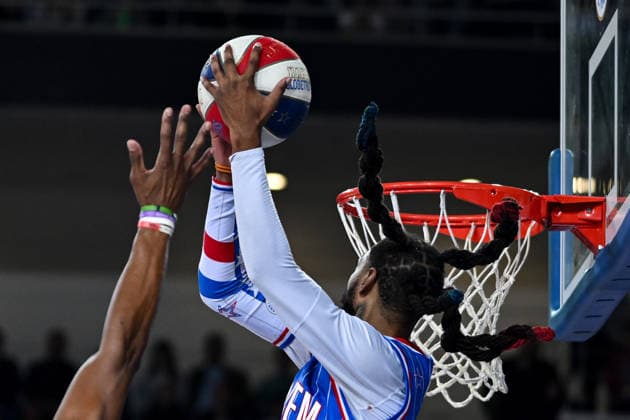 Harlem Globetrotters perform in Ankara as part of centenary tour ANKARA, TURKIYE - APRIL 4: Harlem Globetrotters, the American basketball team known as the exhibition basketball team, perform a show as part of their 100th-anniversary tour at the Ankara Sports Hall in Ankara, Turkiye on April 4, 2026. Muhammed Abdullah Kurtar Anadolu Ankara Turkey. Editorial use only. Please get in touch for any other usage.  Copyright: x2026xAnadoluxMuhammedxAbdullahxKurtarx