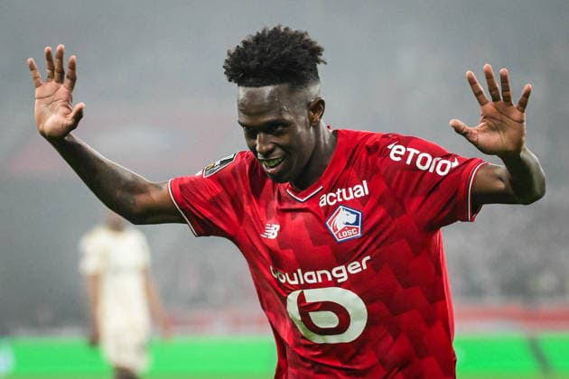 April 4, 2026, Villeneuve-D ascq, France, France: Felix CORREIA of Lille celebrates his goal during the Ligue 1 match between Lille OSC (LOSC) and RC Lens at Pierre Mauroy Stadium on April 04, 2026 in Villeneuve-d Ascq near Lille, France. Villeneuve-D ascq France - ZUMAm308 20260404_zsp_m308_011 Copyright: xMatthieuxMirvillex