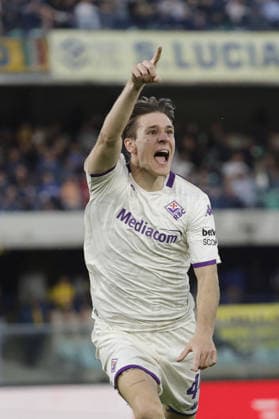 CALCIO - Serie A - Hellas Verona FC vs ACF Fiorentina Nicolo Fagioli of ACF Fiorentina celebrates after scoring goal for 0-1 during the match of 6th day of the Serie A Championship between Hellas Verona vs ACF Fiorentina at the Marcantonio Bentegodi Stadium on 4 April 2026 in Verona, VR. Verona Italy  Copyright: xIPAxSport ABACAx