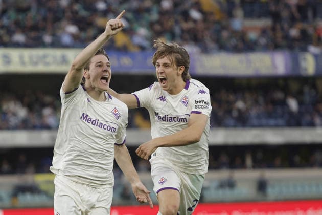 CALCIO - Serie A - Hellas Verona FC vs ACF Fiorentina Nicolo Fagioli of ACF Fiorentina celebrates after scoring goal for 0-1 during the match of 6th day of the Serie A Championship between Hellas Verona vs ACF Fiorentina at the Marcantonio Bentegodi Stadium on 4 April 2026 in Verona, VR. Verona Italy  Copyright: xIPAxSport ABACAx