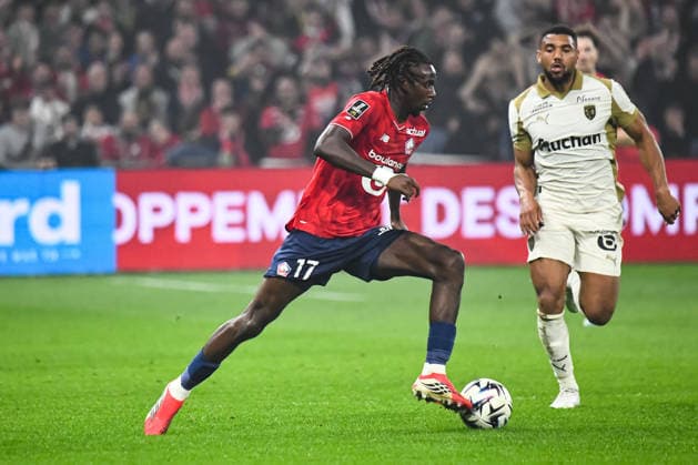 FOOTBALL : Lille OSC vs RC Lens - Ligue 1 - JournÃ e 28 - 04 04 2026 Ngal™ayel Mukau (Lille OSC) LilleFrance  Copyright: xBaptistexAutissierx