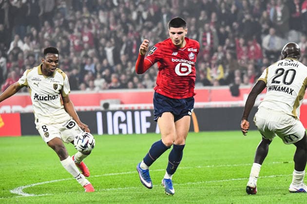FOOTBALL : Lille OSC vs RC Lens - Ligue 1 - JournÃ e 28 - 04 04 2026 Matias Fernandez-Pardo (Lille OSC) LilleFrance  Copyright: xBaptistexAutissierx