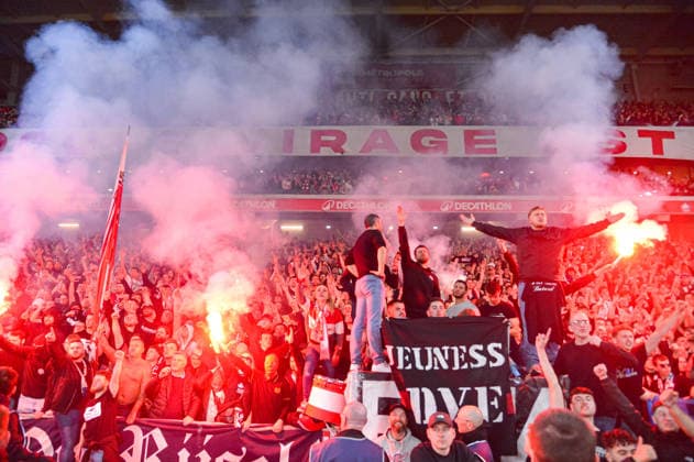 FOOTBALL : Lille OSC vs RC Lens - Ligue 1 - JournÃ e 28 - 04 04 2026 Supporters du LOSC - Ambiance LilleFrance  Copyright: xBaptistexAutissierx