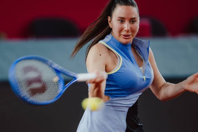 TENNIS - WTA, Tennis Damen Upper Austria Ladies Linz LINZ,AUSTRIA,05.APR.26 - TENNIS - WTA Tour, Upper Austria Ladies Linz. Image shows Oceane Dodin (FRA).  GEPAxpictures xAlexanderxSolc